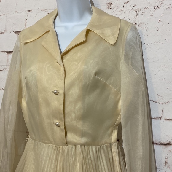 ✨VINTAGE✨ 1960’s Alden’s Organza Dress, Size S - Picture 3 of 9